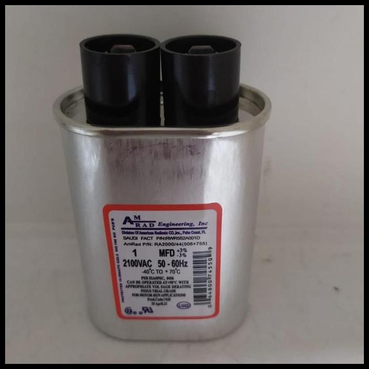 Capacitor Microwave 1 MFD / Kapasitor Microwave 1.00MFD 2100Vac