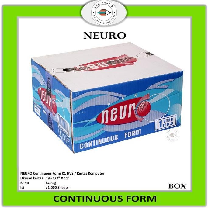 

TERMURAH - Continous Form 91/2 x 11 1 Ply ( K1 Neuro ) HVS / Kertas Komputer