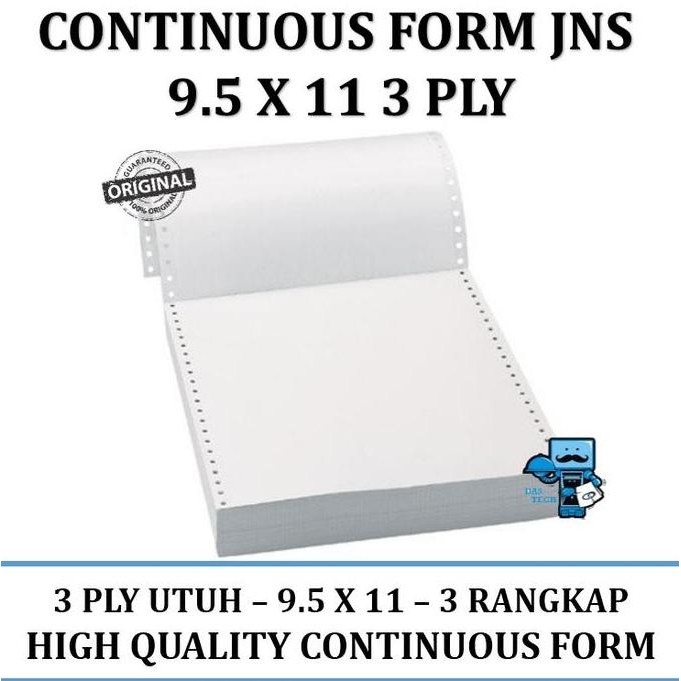 

TERMURAH - Continuous Form JNS 9.5x11 3 PLY NCR W