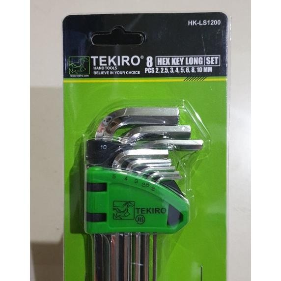 TEKIRO KUNCI L SET TEKIRO PANJANG 8 PCS KUNCI L SET TEKIRO PANJANG 8PCS