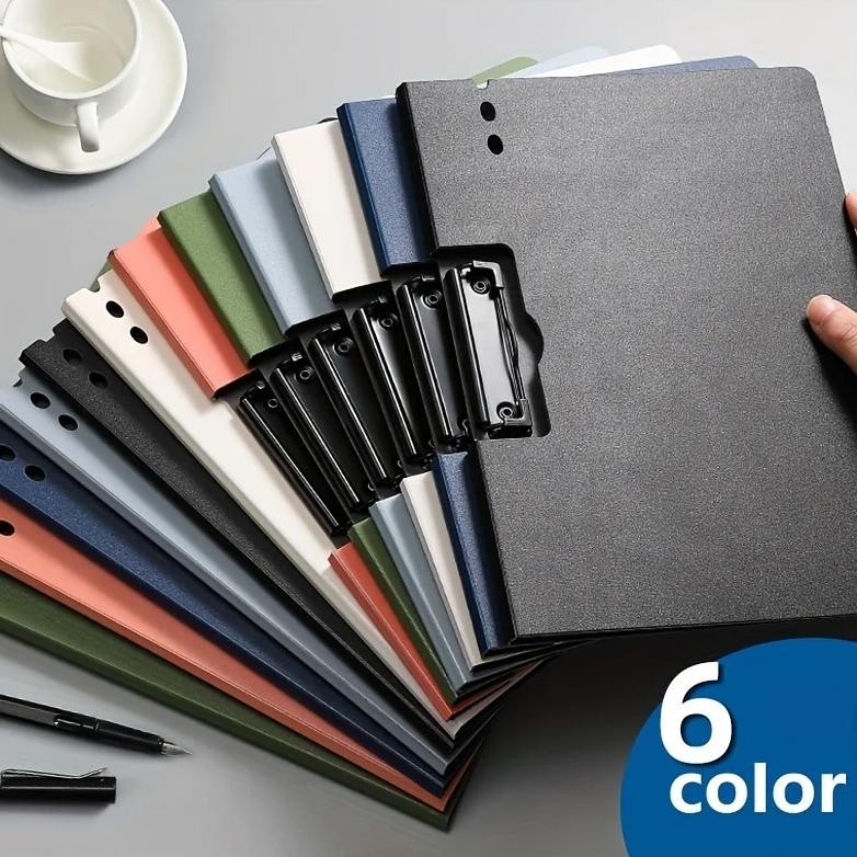 

1Pc A4 File Folders, Documents Organizer, Clipboard With Cover, Paper Folder For Business & School, Stationery & Office Supplies
