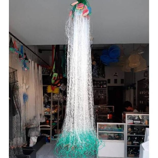 Jaring Ikan Siap Pakai 3 Lapis Tinggi 1m Panjang 20m Jaring Ikan Murah Jaring Ikan Bentang Jaring Ka