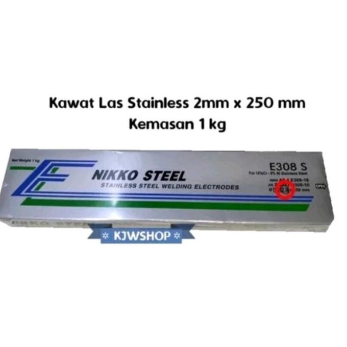 Kawat Las Stainless Steel Nikko Steel 2.0mm x 250mm Kawat Las Stainless 2mm Nikko Steel E308 S Kawat