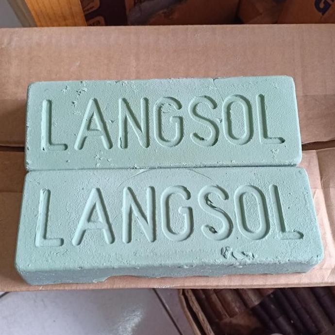 BEBAS ONGKIR - Langsol Batu Ijo Untuk Poles Stainless Langsol Hijau Asli jerman Germany