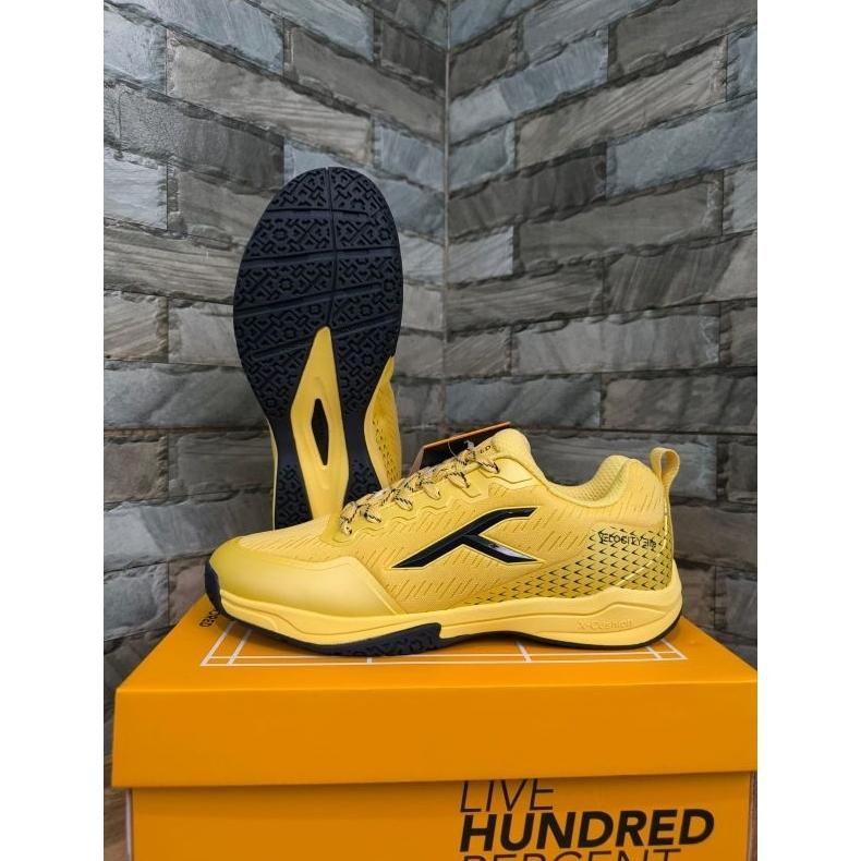 Sepatu Badminton HUNDRED VELOCITY ELITE Original Free Kaos Kaki Sepatu Badminton Pria Wanita Nugi