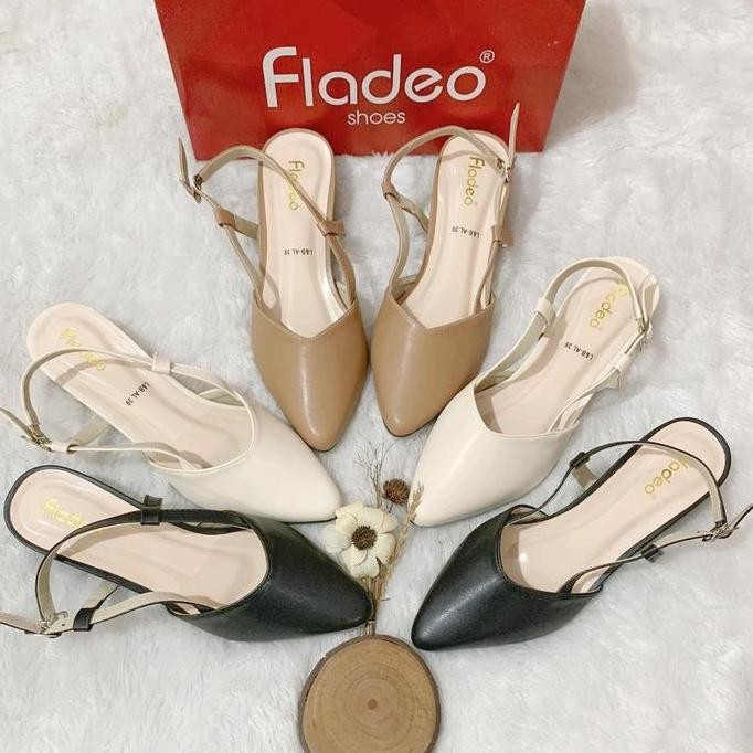 Fladeo Sandal Wanita Gesper Tali Belakang Menawan Best Seller  Sendal Cewek