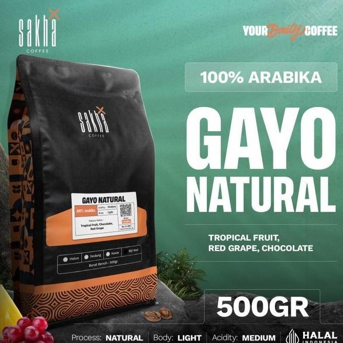

PROMO KOPI ARABIKA GAYO NATURAL ARABICA COFFEE BEAN SAKHA ROASTERY 500 GRAM