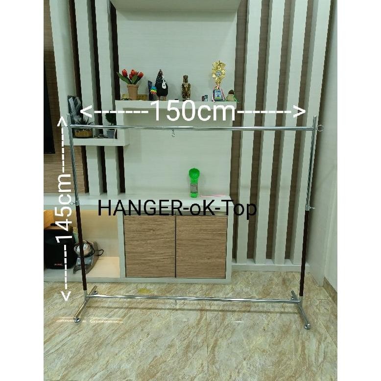 Terlaris Hanger Gantungan Baju Model Gawang ( 150Cm ) Gawang Tarik