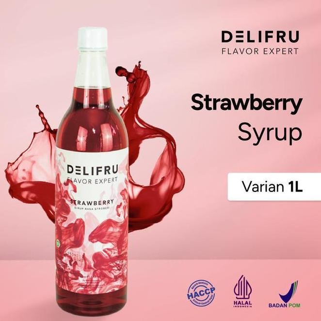 

(SALE) DELIFRU SYRUP STRAWBERRY - SIRUP STRAWBERRY 1 LITER