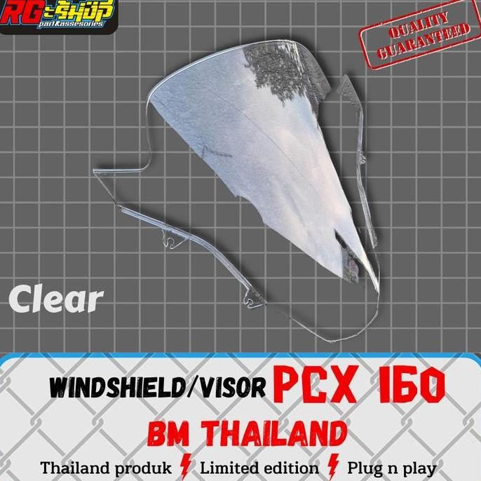 TERMURAH - visor windshield wind screen PCX 160 BM original Thailand