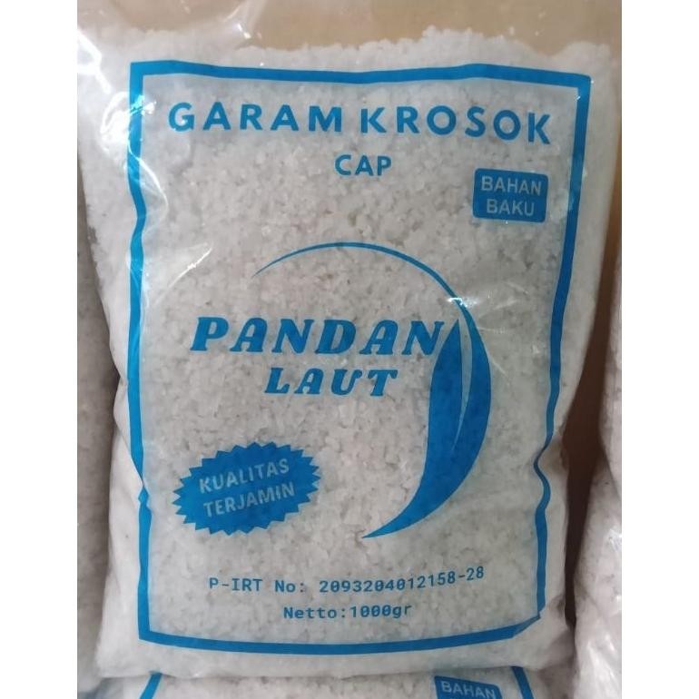 

(Terbaru) Garam krosok kemasan cap pandan laut 1kg | garam kasar | garam murni | garam bahan baku (Terlaris)