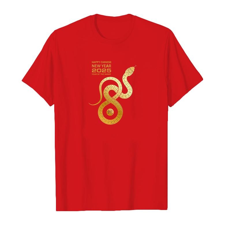Terlaris Baju Kaos Sincia Imlek Chinese New Year 2025 Shio Ular Couple Keluarga Wanita Unisex Jumbo 