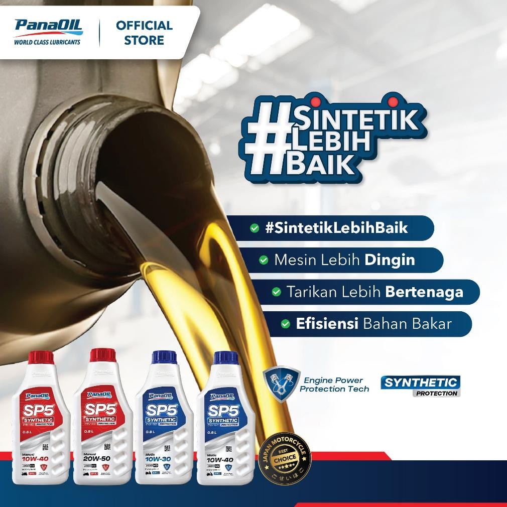 Oli Motor Panaoil SP5 Synthetic Matic 10W-40 API SJ JASO MB 1L