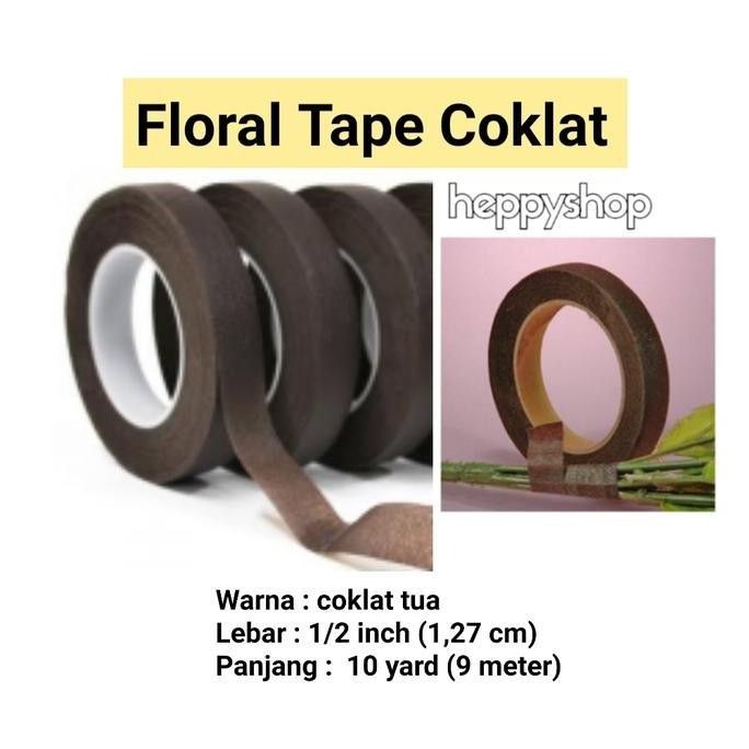 

monggo] Floral Tape Coklat, Solatip Coklat, Flower Tape, Solatip Tangkai Bunga