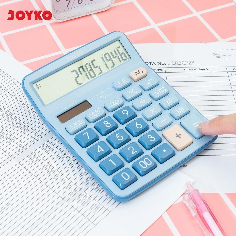 

JOYKO Calculator Kalkulator CC-40BP 12 Digits Check & Correct