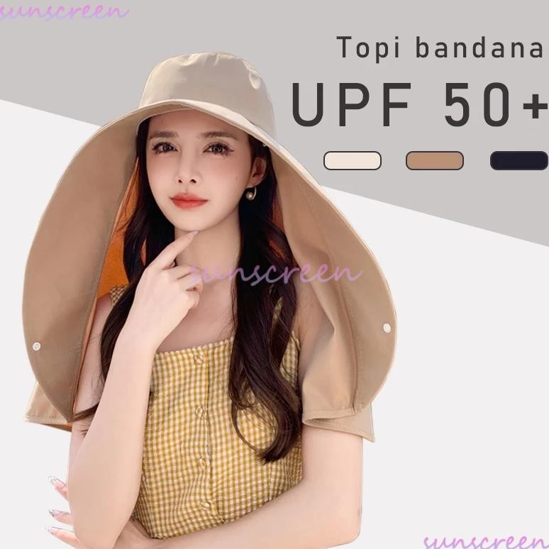 Topi anti uv wanita kekinian import topi matahari wanita terbaru Selendang pelindung matahari baru t
