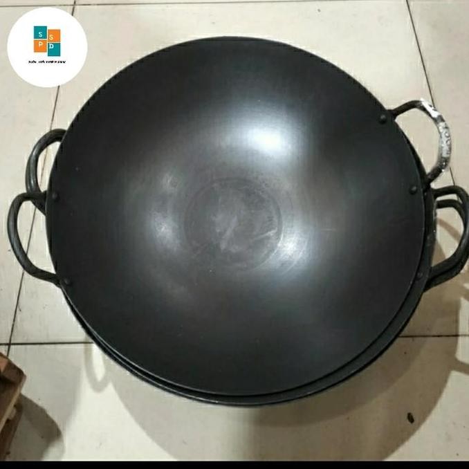 Wok Baja Hitam43Cm|Wajan Kuali Cekung Tebal