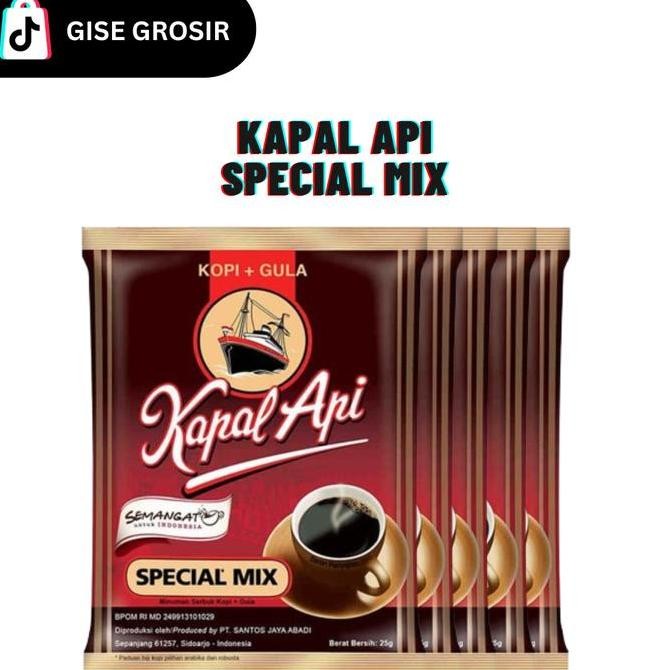 

baru paket 3 renteng kopi kapal api special mix 30 sachet @23gr - kopi plus gula