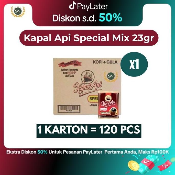 

baru kapal api special mix 120 sachet @24gr - kopi instan plus gula harga grosir
