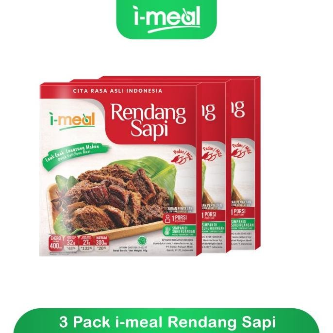 

I-Meal Paket Rendang Sapi Isi 3 Siap Saji