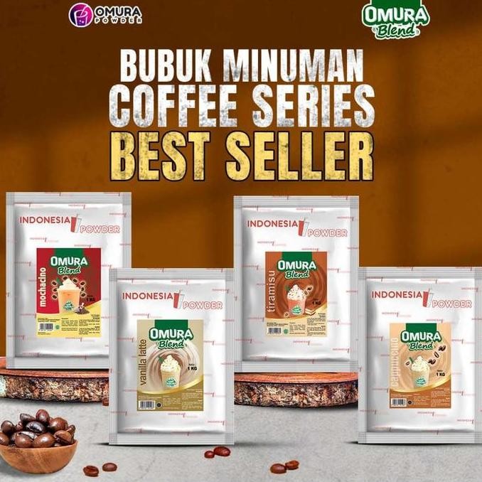 

baru omura powder drink coffee mix + gula 500gr - bubuk kopi instan premium cafe