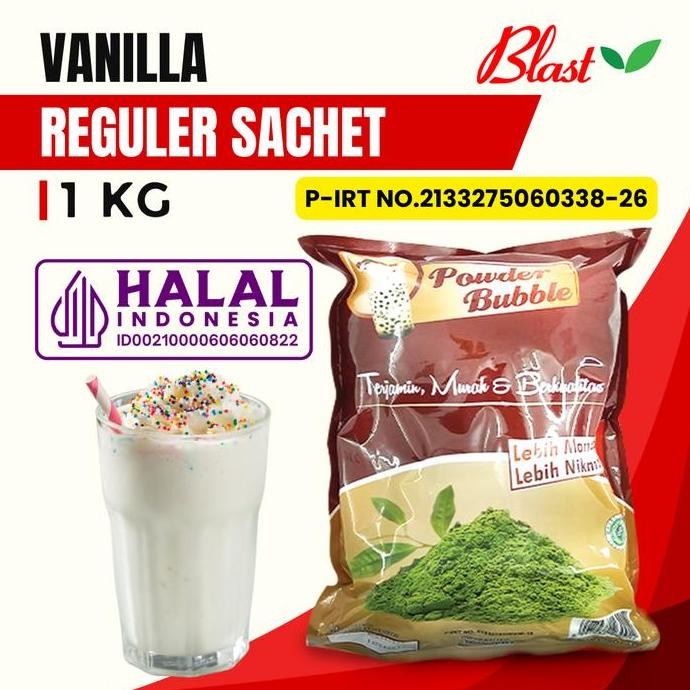 

baru blast bubuk vanilla drink powder 1kg - vanilla mix creamer + gula premium