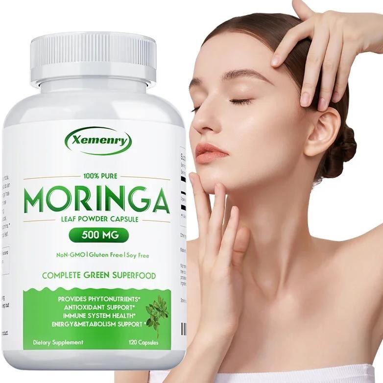 Moringa Capsules - Boost Metabolism, Energy, Support Immune System, Vegetarian Capsules