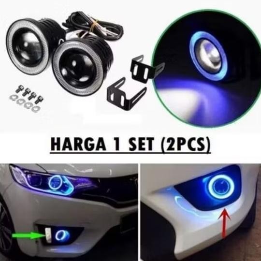Lampu Led FogLamp Mobil Angel Eyes 89mm 12v Lampu Bemper Mobil Avanza xenia livia ertiga jazz