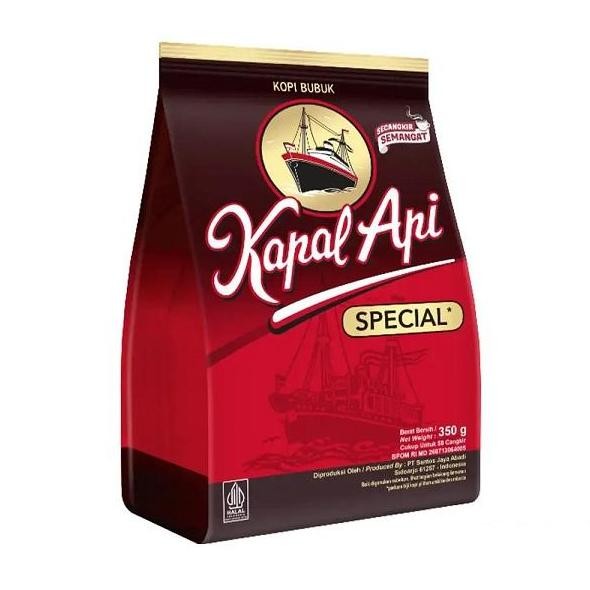

baru kopi bubuk kapal api special merah 350gr - coffee hitam robusta