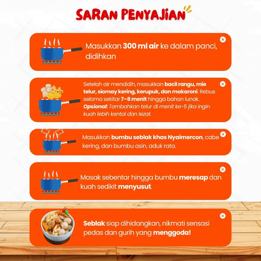 

NYAI MERCON - PAKET SERBA RANGU (BASO DACI, CIPAK RANGU, PANGSIT RANGU, SEBLAK RANGU)