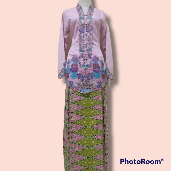 kebaya encim polos ungu tua PBS