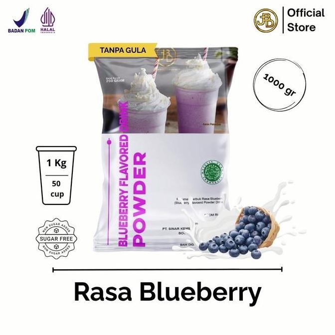 

baru jakarta bubble drink blueberry premium 1kg - bubuk minuman sticky milk kekinian