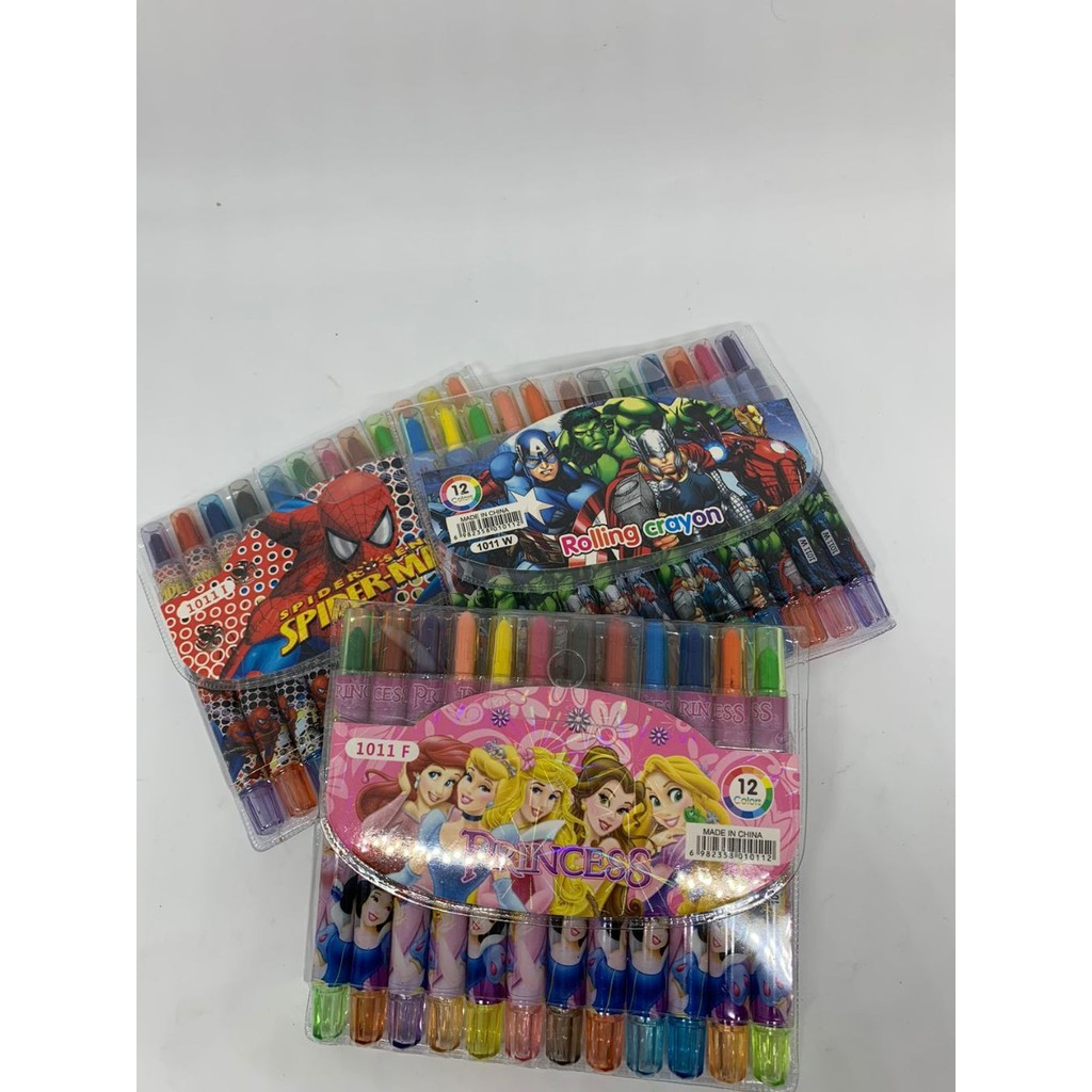 

krayon Putar 12 Warna /Crayon Putar Pendek 12 Warna/Rolling Crayon/Oil Pastel