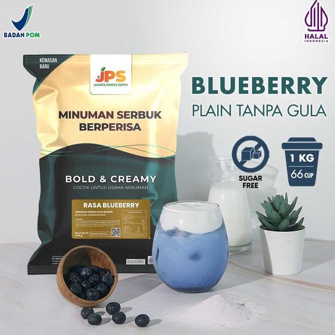 

baru bubuk minuman blueberry plain jps 1kg - serbuk minuman rasa blueberry tanpa gula