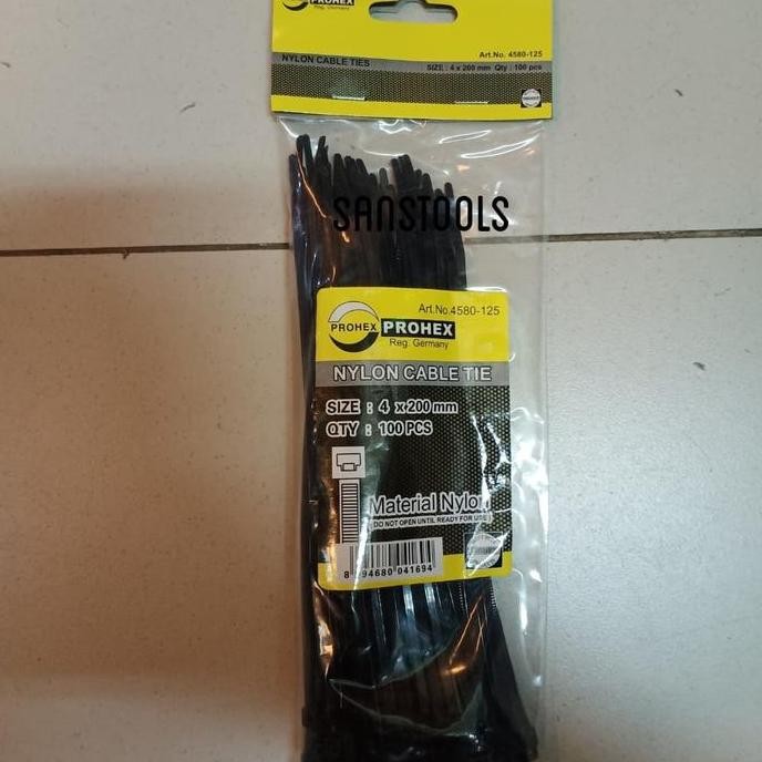 

Nylon cable ties 4 x 200mm kabel tie Prohex 200 mm 20cm 20 cm Hitam