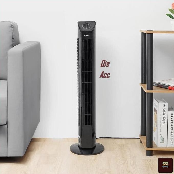 KRIS Kipas Angin Tower Fan Swing 45 Watt - Hitam