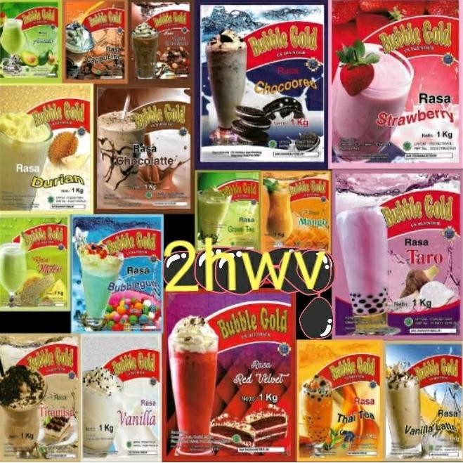 

baru bubuk minuman bubble gold 1kg - serbuk minuman rasa premium aneka