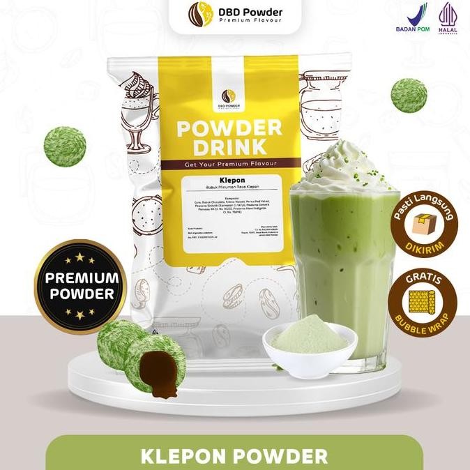 

baru bubuk minuman klepon premium 1kg - serbuk minuman rasa cake kelapa hijau