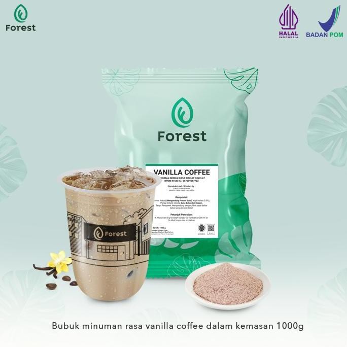 

baru bubuk minuman vanilla coffee forest 1kg - serbuk kopi vanila premium kekinian
