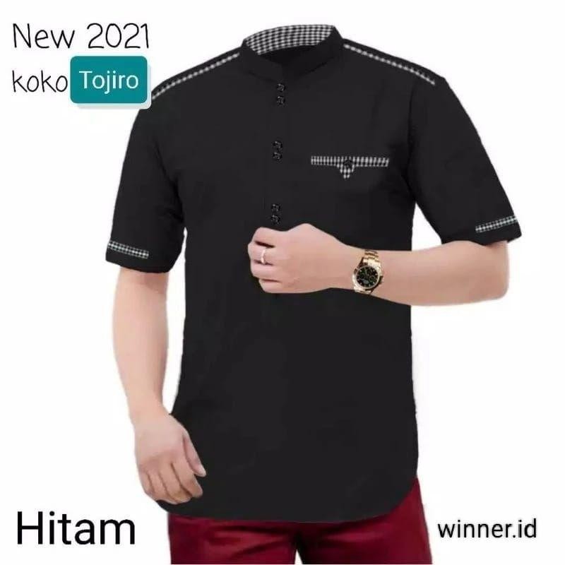 Sg Koko Tojiro Baju Koko Pria Koko Tojiro Lengan Pendek Baju Muslim Pria