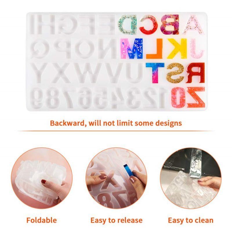 

Tvs 236 Pcs / Set Cetakan Resin Epoksi Bentuk Angka Diy Cetakan Perhiasan Pendant Kalung Cetakan Resin