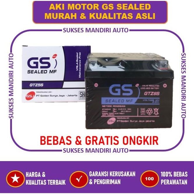SALE AKI MOTOR GTZ5S KERING UNTUK HONDA BEAT, SCOOPY, VARIO 110 - AKI MOTOR MATIC