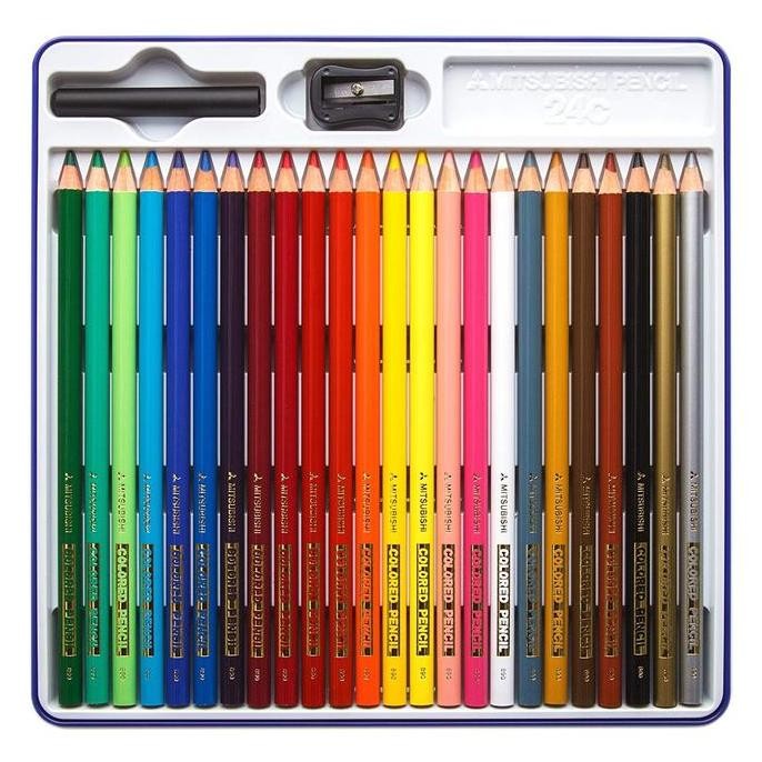 

TERLARIS - Pensil Warna Rasa Crayon MITSUBISHI COLORED PENCIL 24 COLOR (YUGIOH)