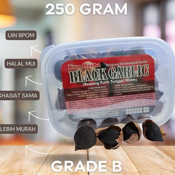 

Bawang Putih Hitam Tunggal 250 Gr Grade B Khasiat Sama Persis