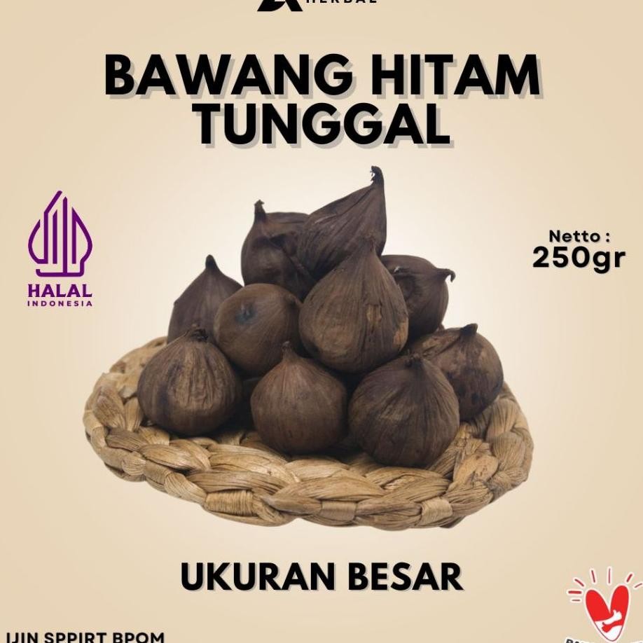 

Aksara Bawang Hitam Tunggal Fermentasi 250Gr Bla Garlic Lanang Hh Quality