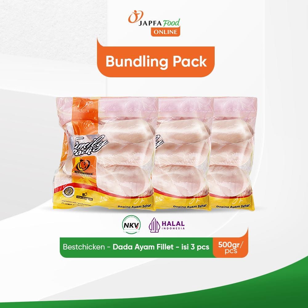 

Bestchicken Dada Ayam Fillet - Dada Ayam Boneless Tanpa Kulit 500 gr - Isi 3 pack