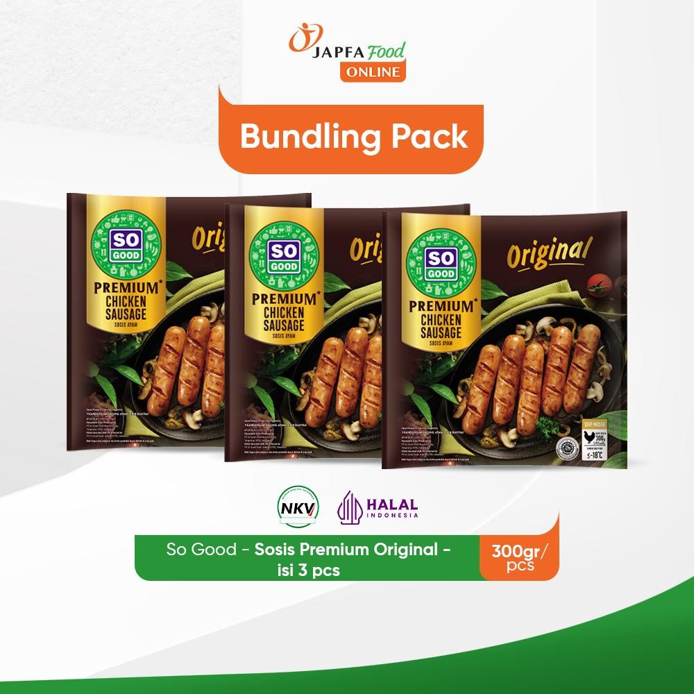 

So Good Sosis Premium Original 300gr - Isi 3 pack