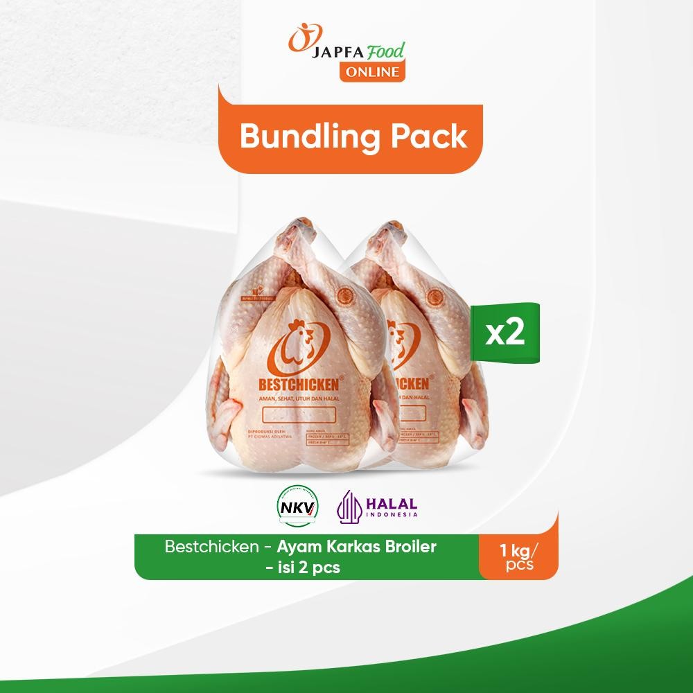

Bestchicken Bundling Hemat Ayam Karkas Broiler 1000 gram - Isi 2 pack