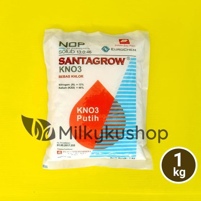 Produk Baru Pupuk SANTAGROW KNO3 Putih 1KG - Pupuk KNO3 Original Kemasan Pabrik