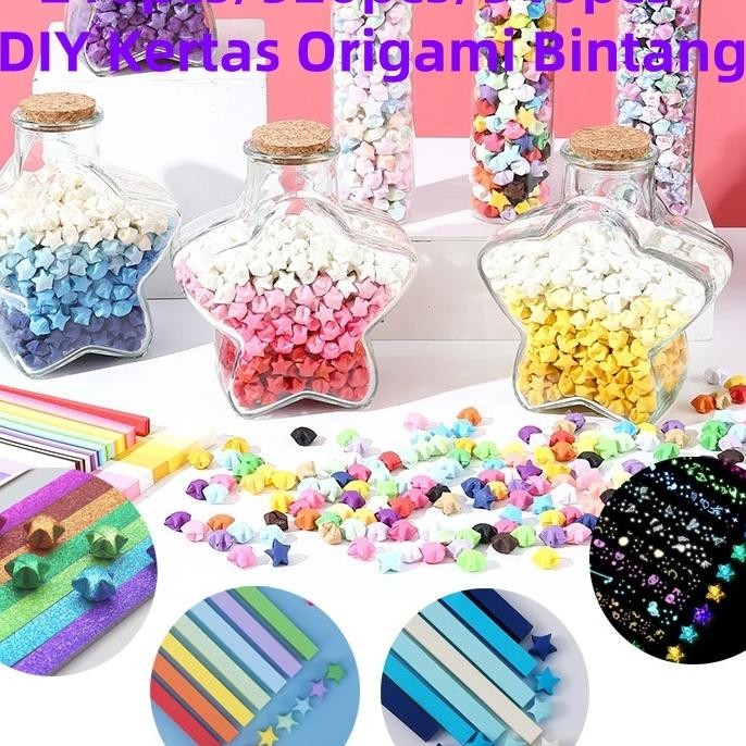 

540Pcs Kertas Gami Bintangcraft Crafting Stuff Diykertas Bintang Warna Warni 23 Jenis Strip Gami Bintang